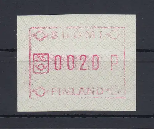 Finnland 1989 FRAMA-ATM Mi.-Nr. 5.1 xc SCHMALE ZIFFERN  Wert 0020 ** 