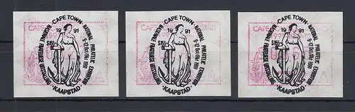 Südafrika Sonder-ATM KAAPSTAD aus OA Mi.-Nr. 10.2 Portosatz 27-45-65 O SELTEN !