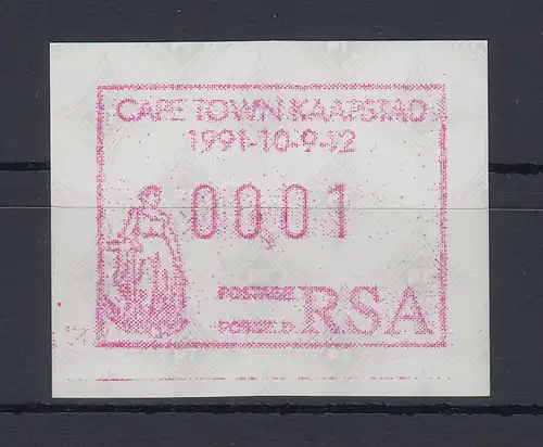 Südafrika RSA Sonder-ATM KAAPSTAD aus OA Mi.-Nr. 10.2 Wert 00,01 ** 