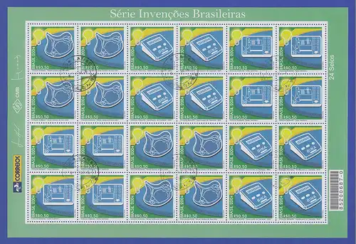 Brasilien 2004 Erfindungen Mi-Nr 3376-78 im Bogen / Brasil RHM C-2581-2583 O