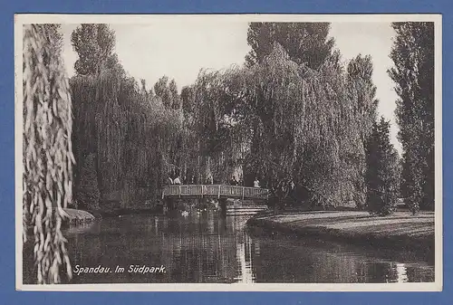 AK Berlin Spandau im Südpark  gelaufen 1933