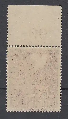 Berlin 1949 Rotaufdruck 2DM-Wert Mi.-Nr. 34 Oberrandstück ** 
