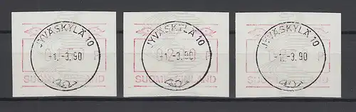 Finnland 1990 FRAMA-ATM Mi-Nr. 8.2 c # 07 Tastensatz 150-200-270 mit Orts-ET-O 