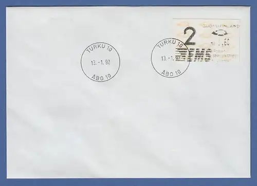 Finnland 1992 Dassault-ATM 2.Ausgabe Turku / EMS Mi.-Nr. 12.2  Z2 auf FDC 