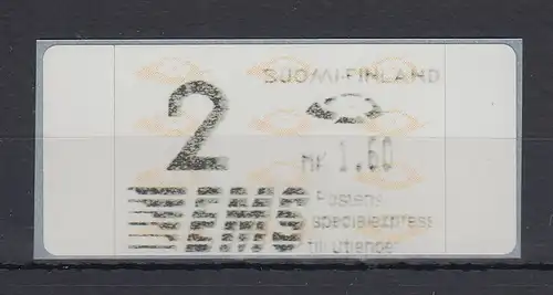 Finnland 1992 Dassault-ATM 2.Ausgabe Turku EMS Mi-Nr 12.2 Z2 Wert 1,60 **