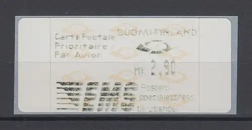 Finnland 1992 Dassault-ATM 2.Ausgabe Turku EMS Mi-Nr 12.2 Z3 Wert 2,90 **