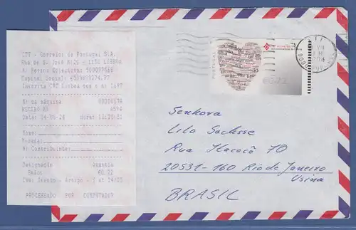 Portugal 2004 ATM Jahr der Familie Herz Typ SMD Wert 0,72 auf Brief -> Brasilien