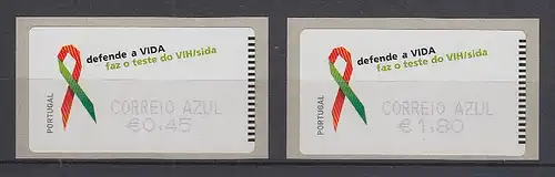 Portugal 2006 ATM Kampf gegen AIDS Mi.-Nr. 56.1 Z2 Satz 2 Werte **