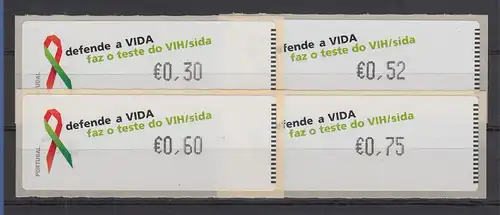 Portugal 2006 ATM Kampf gegen AIDS Mi.-Nr. 57.1 e Satz 4 Werte **