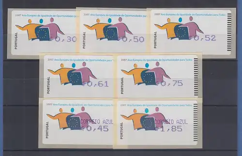 Portugal 2007 ATM Chancengleichheit Mi.-Nr. 60.2f  Tastensatz 7 Werte **