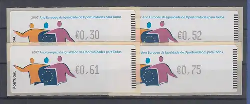 Portugal 2007 ATM Chancengleichheit Mi.-Nr. 61.1e Satz 4 Werte **