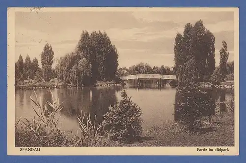 AK Berlin Spandau Partie im Südpark gelaufen 1932