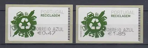 Portugal 2009 ATM Recycling Mi.-Nr. 66.1 Z2 Satz 2 Werte **