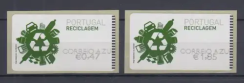 Portugal 2009 ATM Recycling Mi.-Nr. 66.3 Z2 Satz 2 Werte **