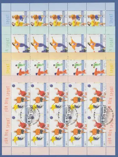 Bundesrepublik 2001 Sporthilfe Kleinbogen-Satz 4 Werte kpl. mit ET-O 