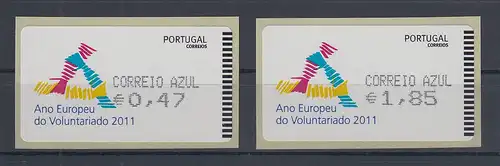 Portugal 2011 ATM Freiwillige / Voluntariados  Mi.-Nr. 74.2 Z2 Satz 2 Werte **