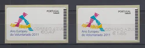 Portugal 2011 ATM Freiwillige / Voluntariados  Mi.-Nr. 74.3 Z2 Satz 2 Werte **