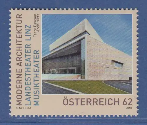 Österreich 2013 Sondermarke Moderne Architektur Landestheater Linz Mi.-Nr. 3060