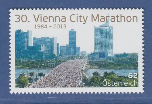 Österreich 2013 Sondermarke Vienna City Marathon Reichsbrücke  Mi.-Nr. 3062