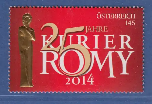 Österreich 2014 Sondermarke Film u.- Fernsehpreis Kurier Romy   Mi.-Nr. 3118