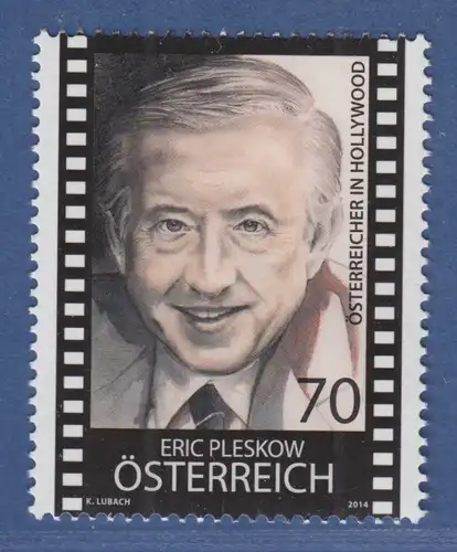 Österreich 2014 Sondermarke Erich Pleskow Österreicher in Hollywood Mi.-Nr. 3131