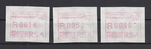Südafrika 1989 Sonder-ATM WANDERERS 101 aus OA Satz 18-30-40 ** 
