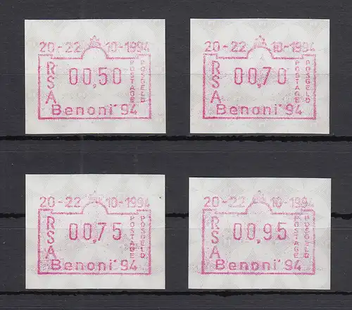 Südafrika FRAMA-Sonder-ATM Benoni'94 VS-Ausgabe Mi.-Nr. 13.1 Satz 50-70-75-95 **