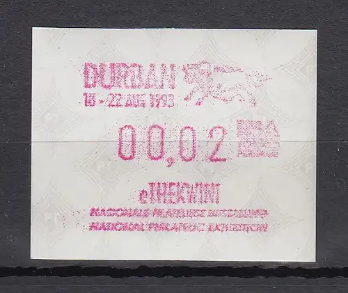 Südafrika 1993 Sonder-ATM e'Thekwini Durban aus OA Kleinwert 00,02 **