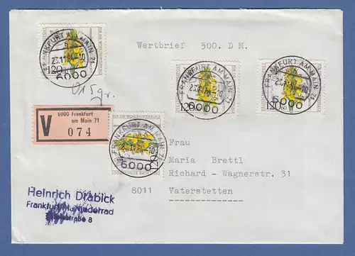 Bund 1984 Wohlfahrt 120+60 Mi.-Nr 1228 per 4 als MEF auf V-Brief aus Frankfurt