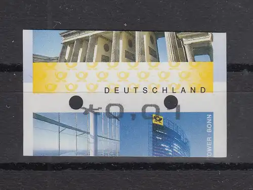 Deutschland ATM Mi-Nr. 6-7 total verschnitten ** (Tower unten)