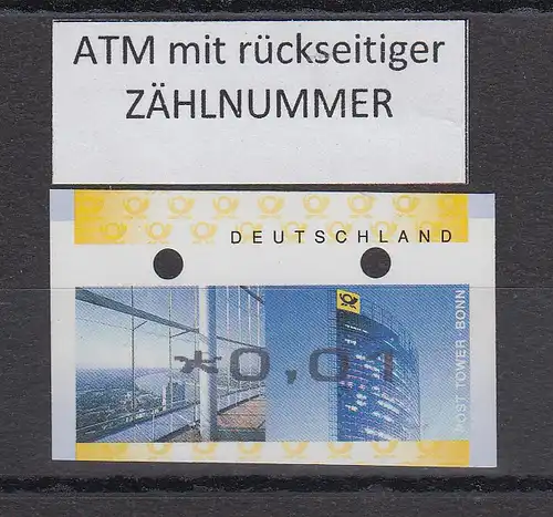 Deutschland ATM Mi-Nr. 6-7 Totalverschnitt ** (Tower unten) mit Zählnummer (ZN)