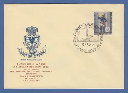 Berlin 1954 Postillon Mi.-Nr. 120 auf amtlichem FDC 