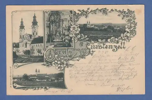 AK Bayern Gruss aus Fürstenzell gelaufen 1901 nach München