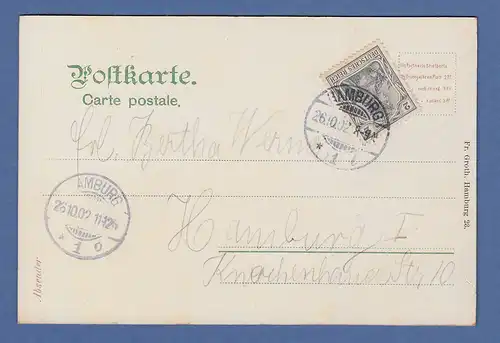 AK Hamburg Partie aus dem botanischen Garten  gelaufen 1902 n. Hamburg