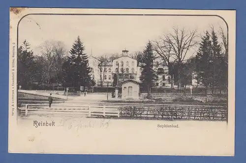 AK Hamburg Reinbek Sophienbad gelaufen 1902 nach Hamburg
