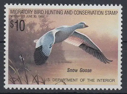 USA 1989 Gebührenmarke migratory bird hunting and conversation stamp 10$ **
