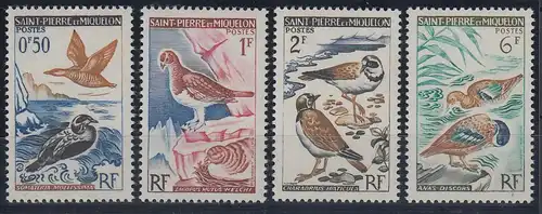 Saint Pierre et Miquelon Vögel Mi.-Nr. 398-401 Satz 4 Werte ** 