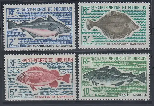 Saint Pierre et Miquelon Fische Mi.-Nr. 478-81 Satz 4 Werte ** 