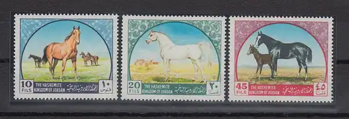 Jordanien 1969 Pferde Mi.-Nr. 698-700 Satz 3 Werte ** 