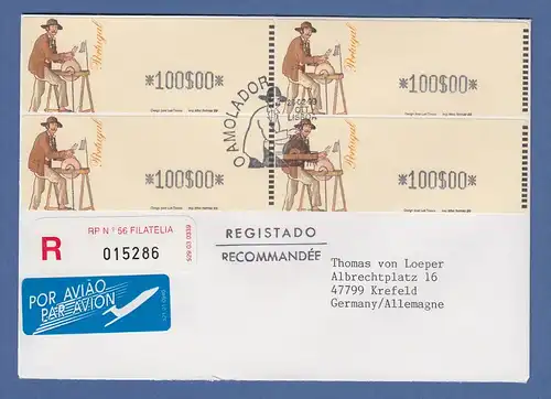 Portugal 1999 ATM Scherenschleifer Mi.-Nr. 20 4 ATM je 100 auf R-FDC