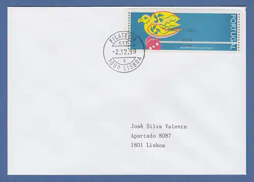 Portugal 1999 ATM Holzvogel Mi.-Nr. 21.2 Wert AZUL 80$ auf Inlandsbrief