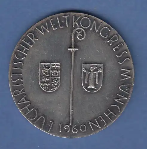 München Eucharisticher Weltkongress 1960 Kreuzigung, Abendmahl schöne Medaille