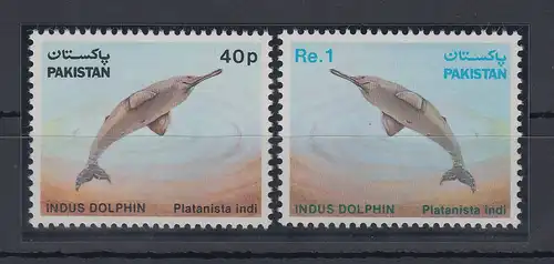 Pakistan 1982 Indus-Delfin Mi.-Nr. 569-70 Satz 2 Werte **