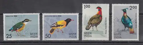 Indien 1975 Vögel Mi.-Nr. 625-28 Satz 4 Werte **