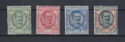 Italien 1926 Freimarken Viktor Emanuel Mi.-Nr. 240-243 Satz kpl. sauber *