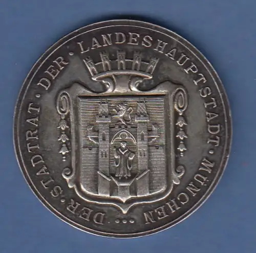 Silber Verdienstmedaille vom Stadtrat MÜNCHEN, edle Prägung, verm. Kaiserzeit