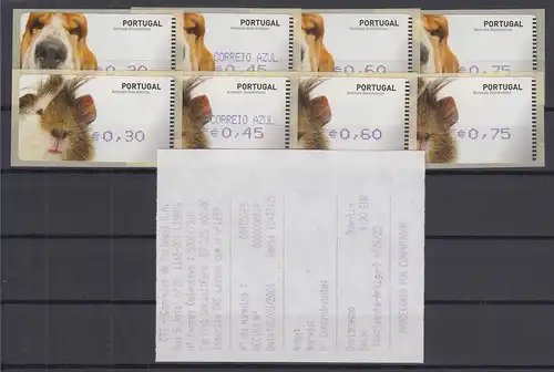 Portugal 2005 ATM Haustiere Amiel Mi-Nr. 50.2 und 51.2 je Satz 4 Wte. ** mit AQ