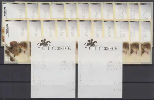 Portugal 2005 ATM Haustiere NewVision Mi-Nr. 50.3 und 51.3 je Satz 11 W. T1 ** 