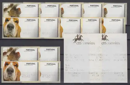 Portugal 2005 ATM Haustiere NewVision Mi-Nr. 50.3 und 51.3 je Satz 7 Wte ** m.AQ