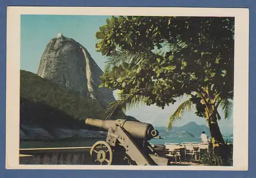 AK Brasilien Rio de Janeiro Blick auf den Zuckerhut von der Praia Vermelha, 1955